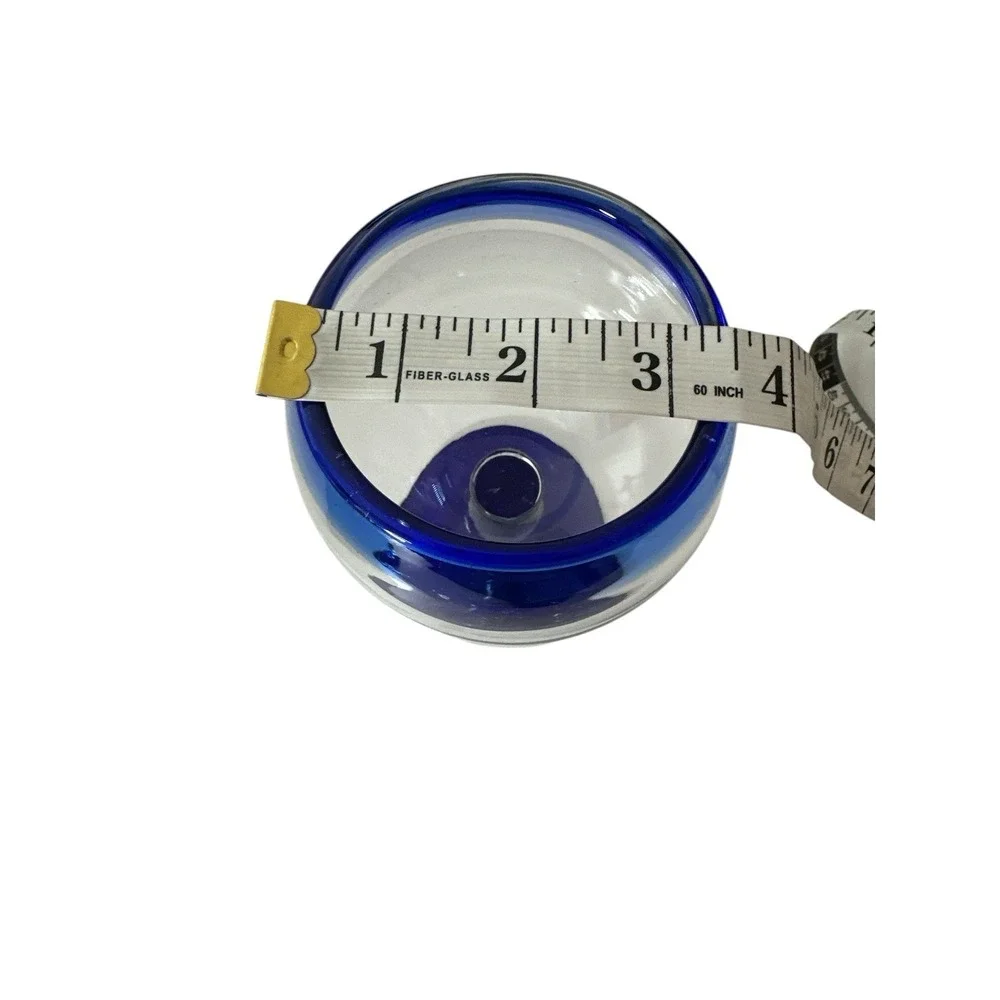 Mexican Artisan Hand‎ Blown Cobalt Blue Rim & Base Wine Glass